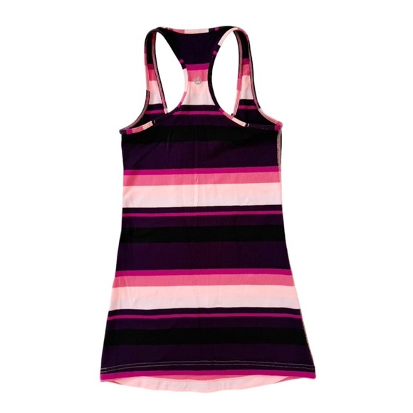 Lululemon Cool Racerback Assorted Stripe Bleached Coral Size XS - Picture 4 of 8